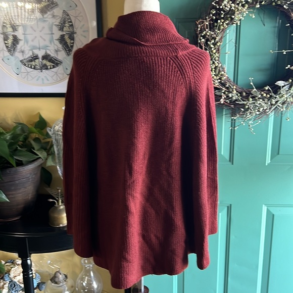 Rust Sweater Cape - Picture 2 of 4
